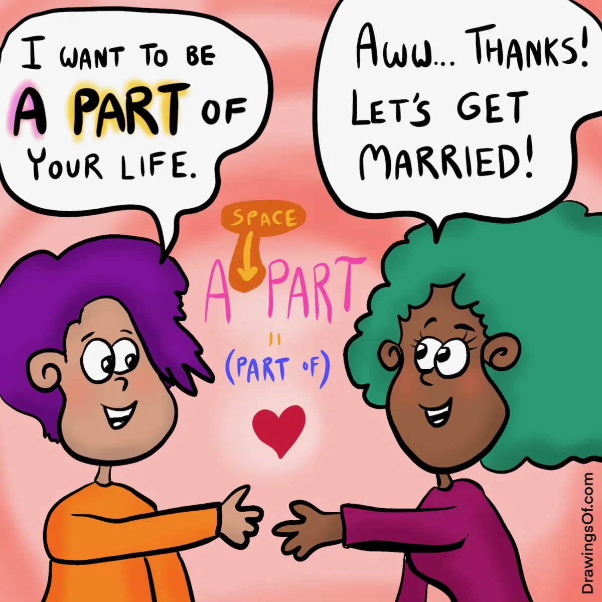 "A part" in a sentence
