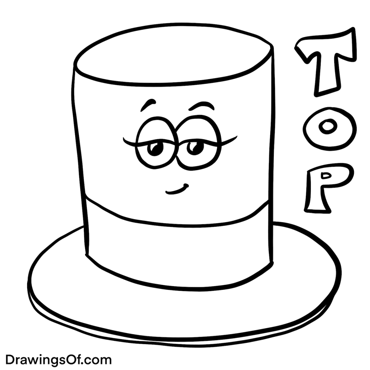 How to draw a top hat
